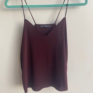 Brandy Melville Maroon strappy top One Size